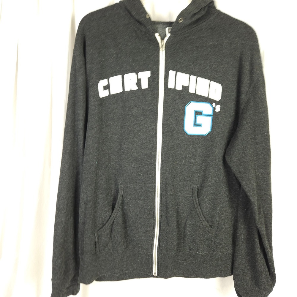WWE Enzo & Big Cass Certified G Gray Full‑Zip Hoodie Mens 2XL Cotton‎ Poly